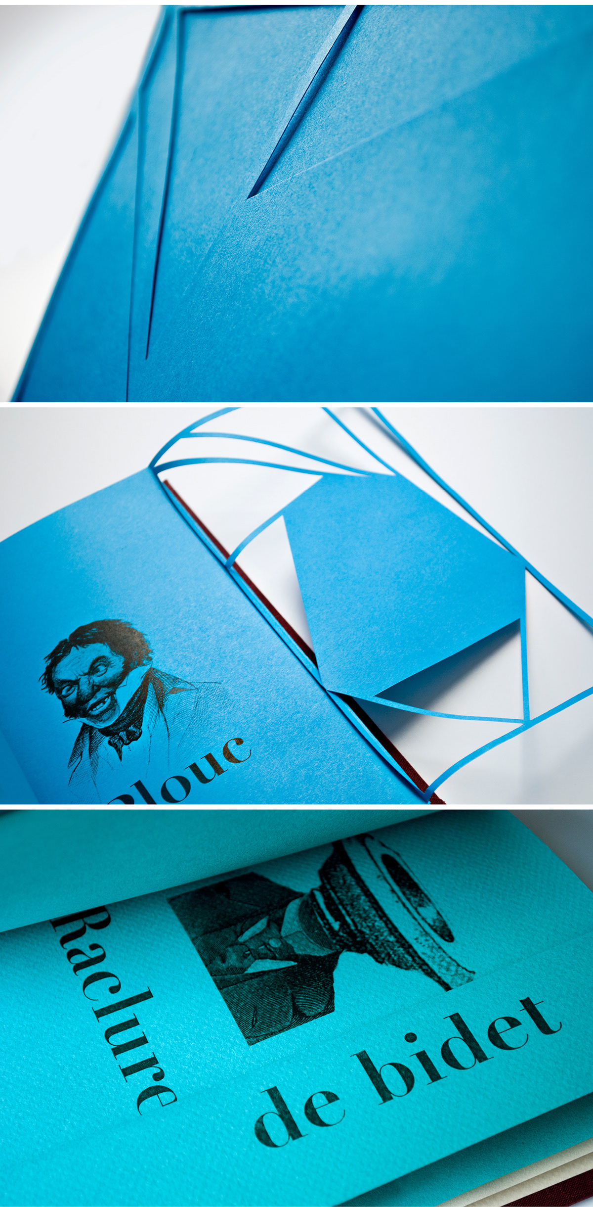 book paper fold folding design insultes gravure engraving colorfull