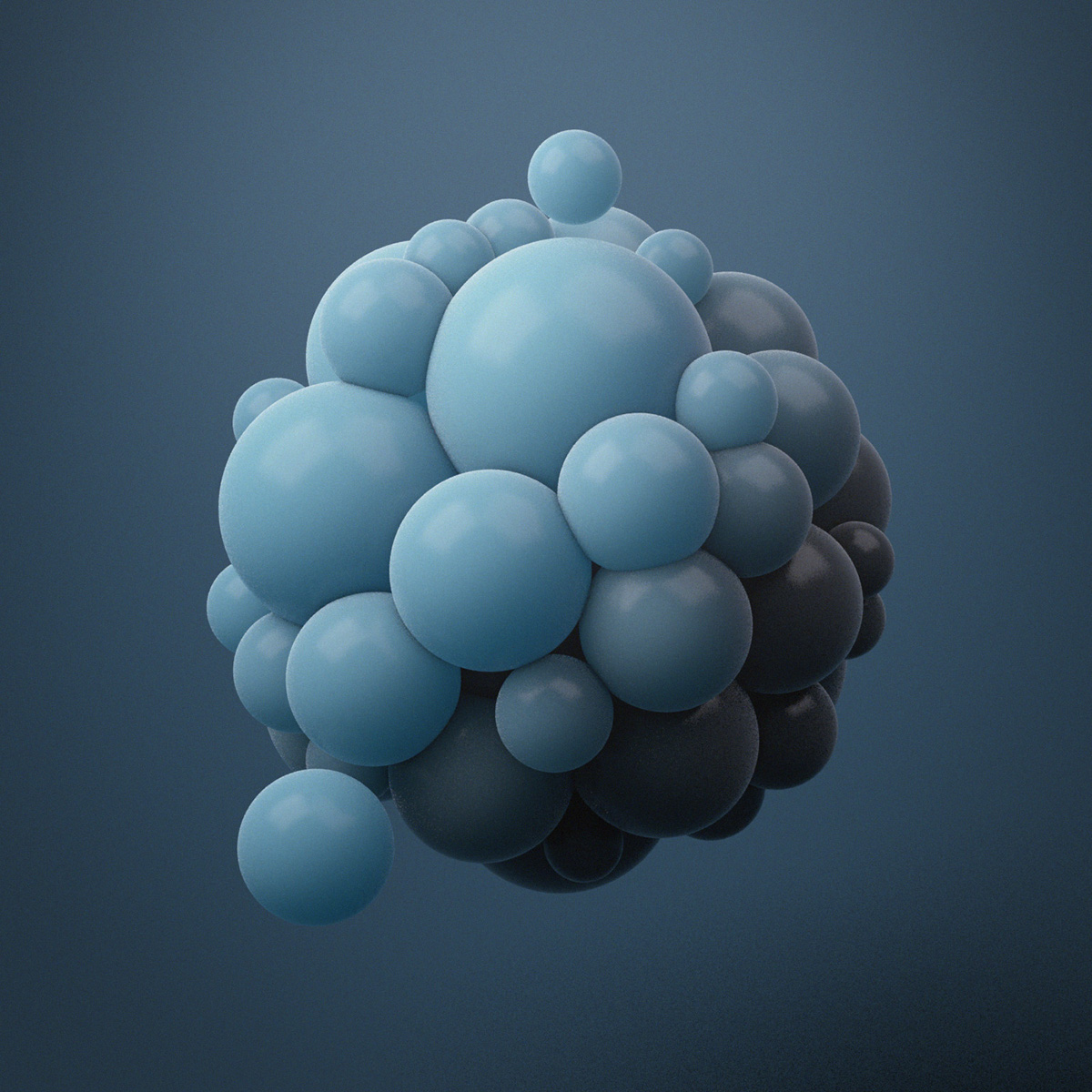 3D experimental Render CGI molecule