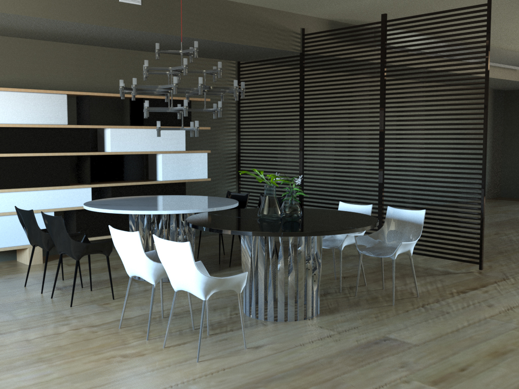 Render showroom Cassina 3dsmax Interior design