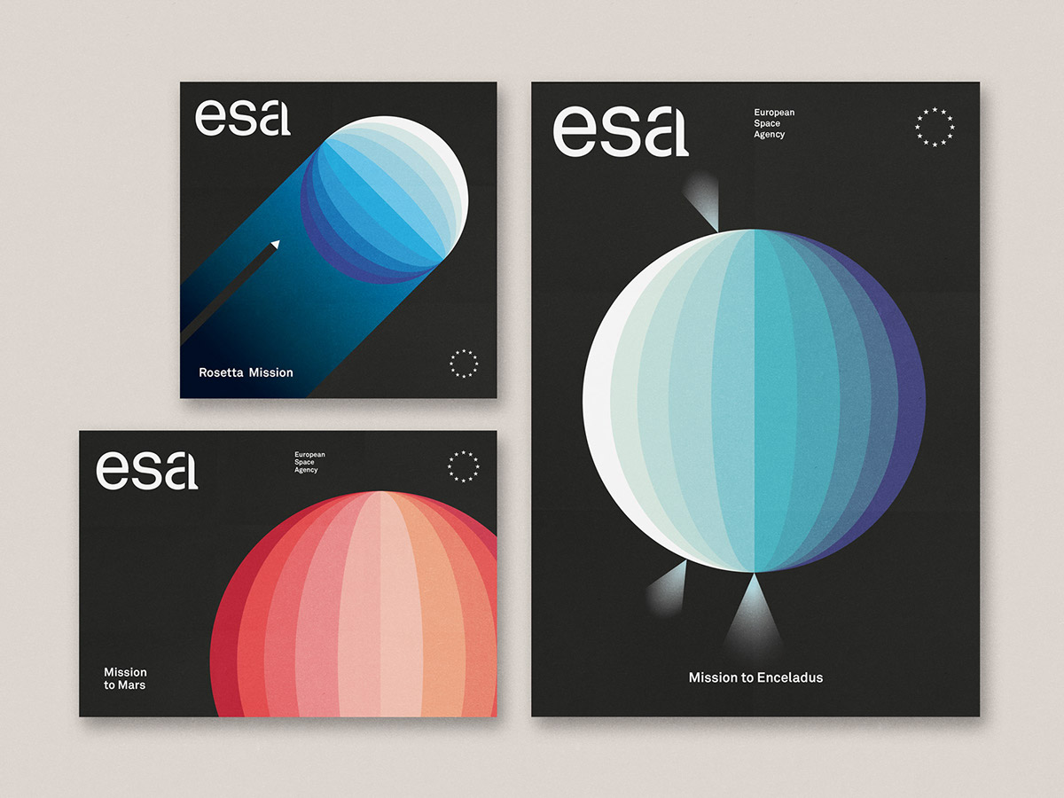 Space  brand nasa ILLUSTRATION  rebranding modern Planets stars