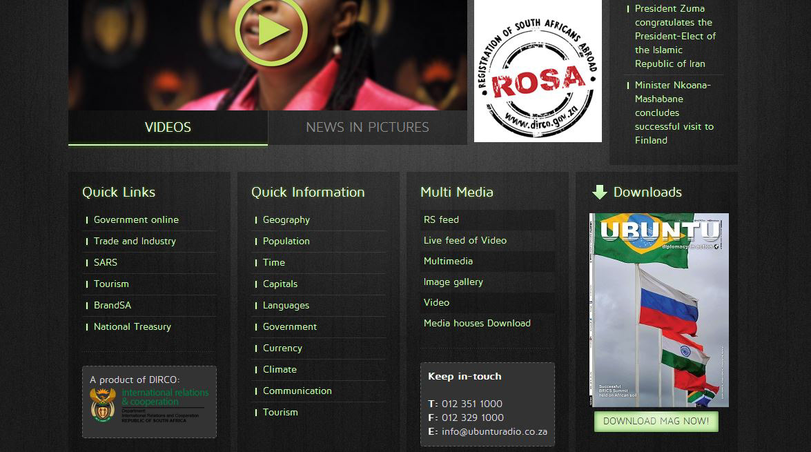 Web Responsive Ubuntu south africa dirco iphone green eric ratshili yootheme