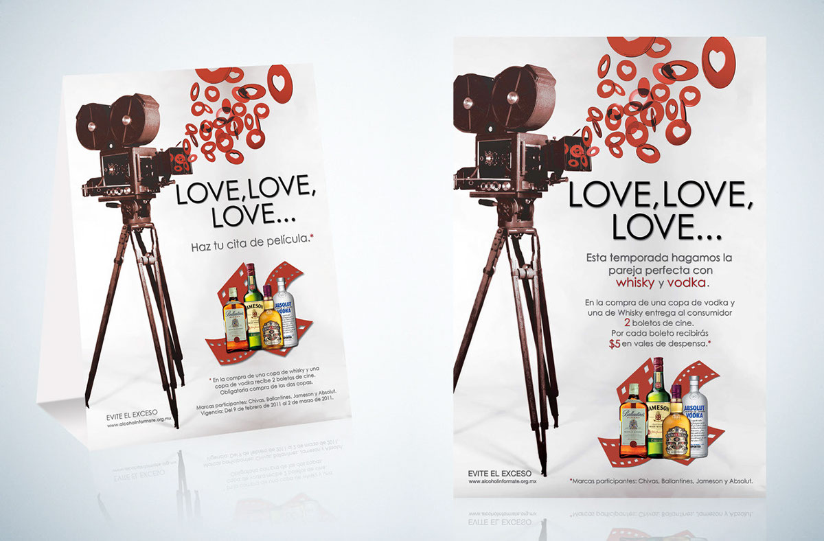 poster tent card mexico Seasonal Campaign valentine´s day