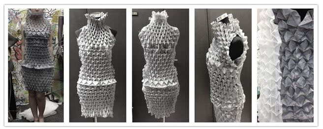 textile Wearable Technology origami  avantgard sculpture light Lamp