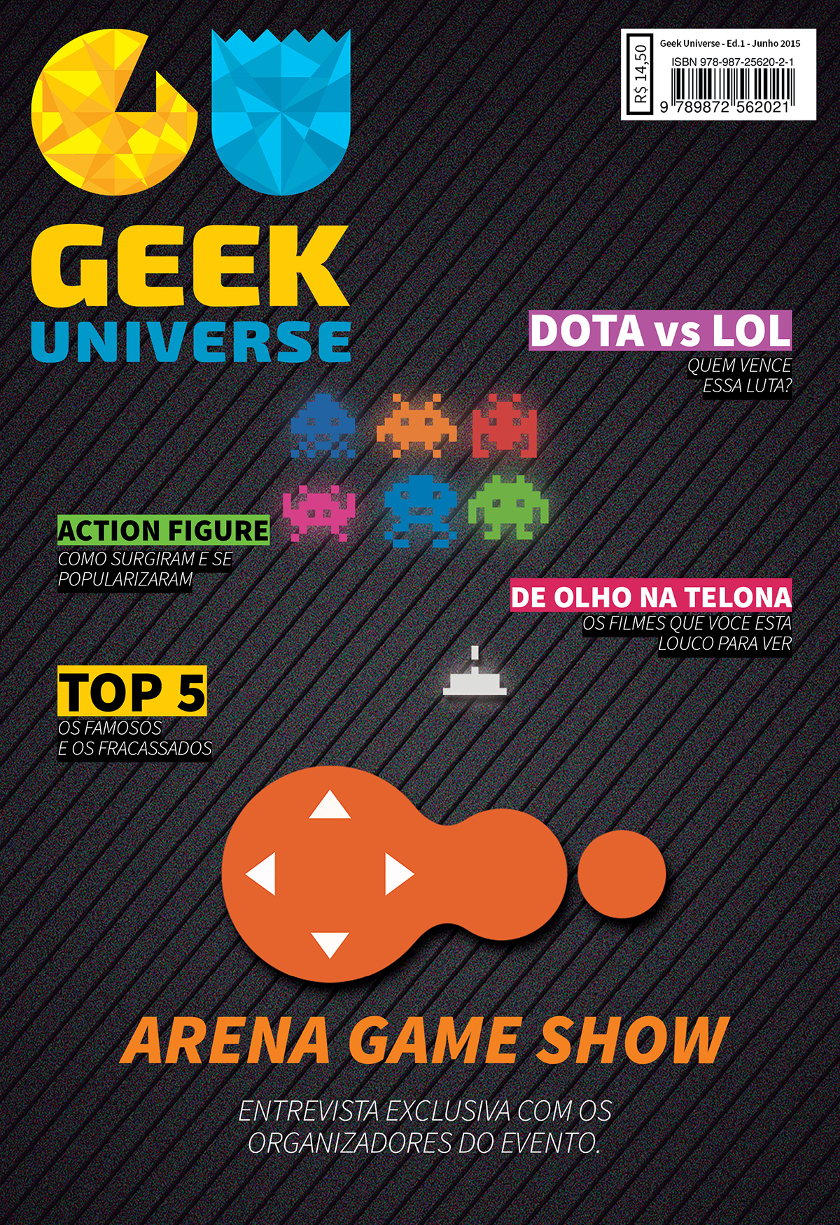 geek universe magazine revista editorial graphic design