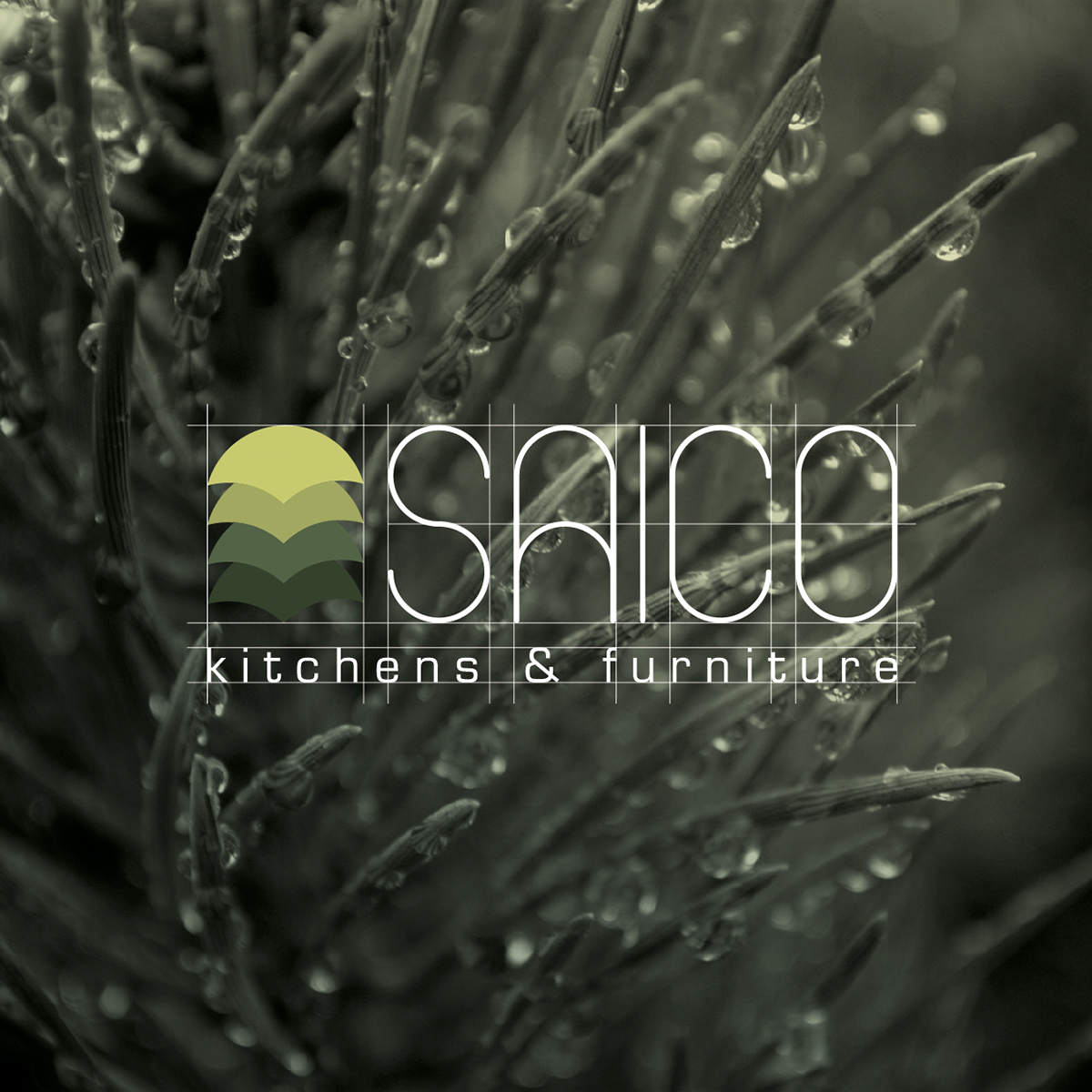 logo Logotype brand kitchen furniture factory black White green typo