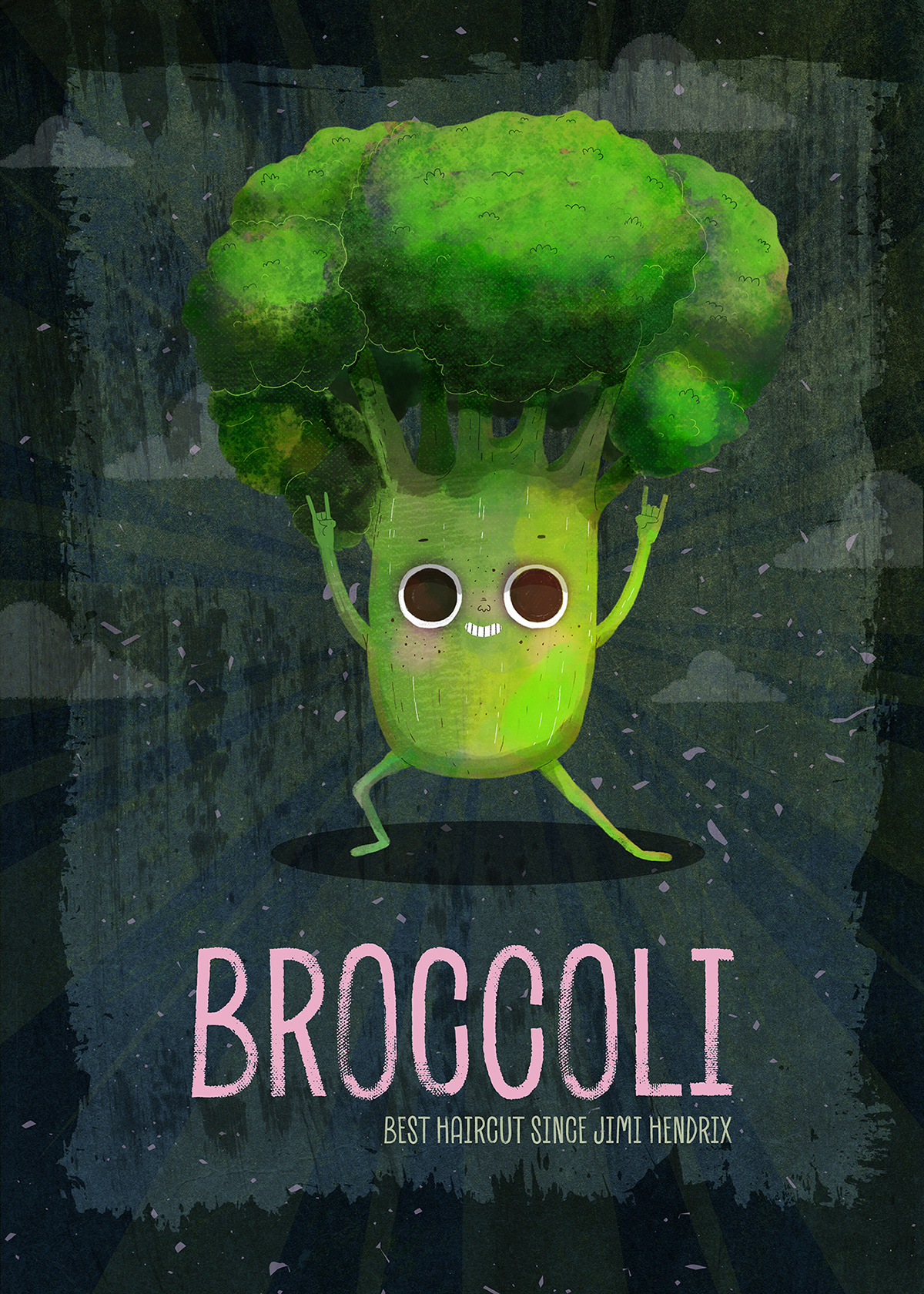 broccoli cucumber displate funny ILLUSTRATION  poster potato Tomato vegetables veggies