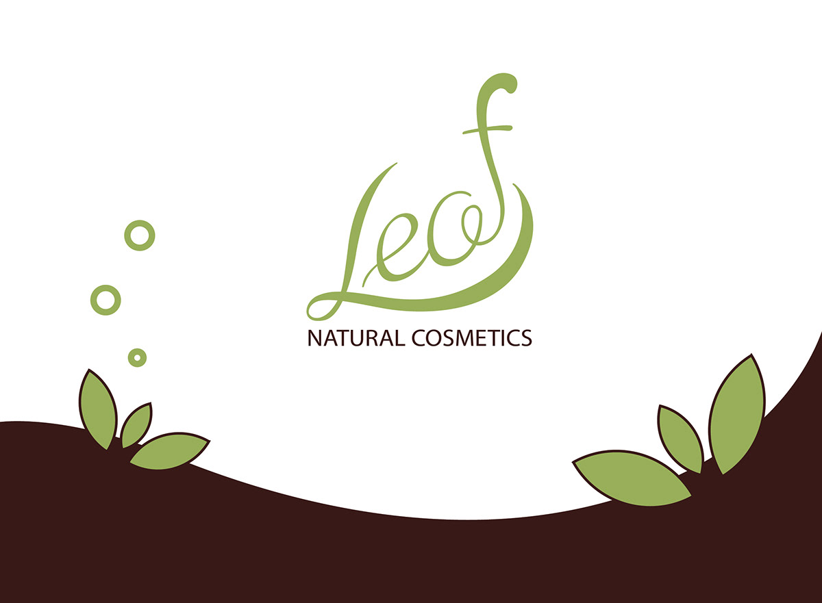 cosmetics Packing Design identity Natural Cosmetics дизайн упаковки leaf natural логотип ILLUSTRATION  branding 