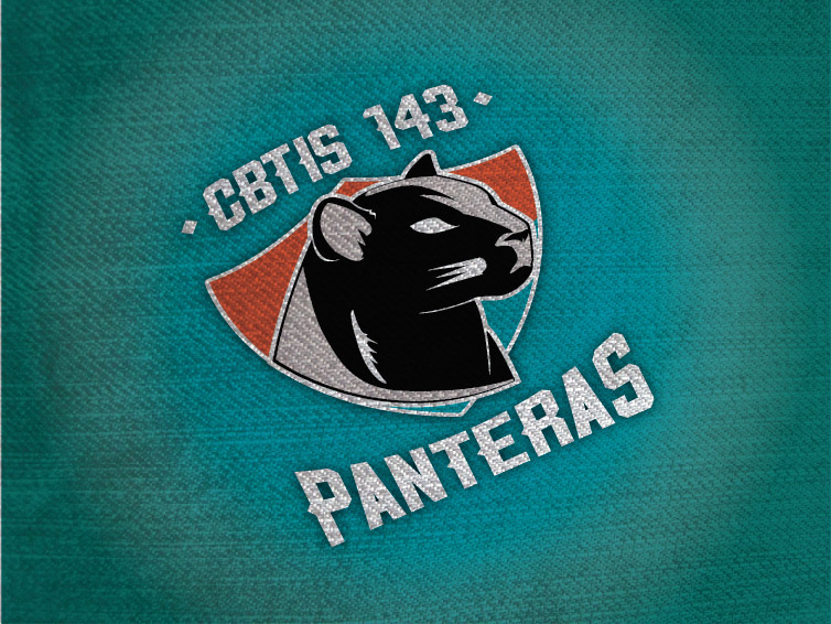 sport football logo panther panteras typo typographic chihuahua Camargo school team