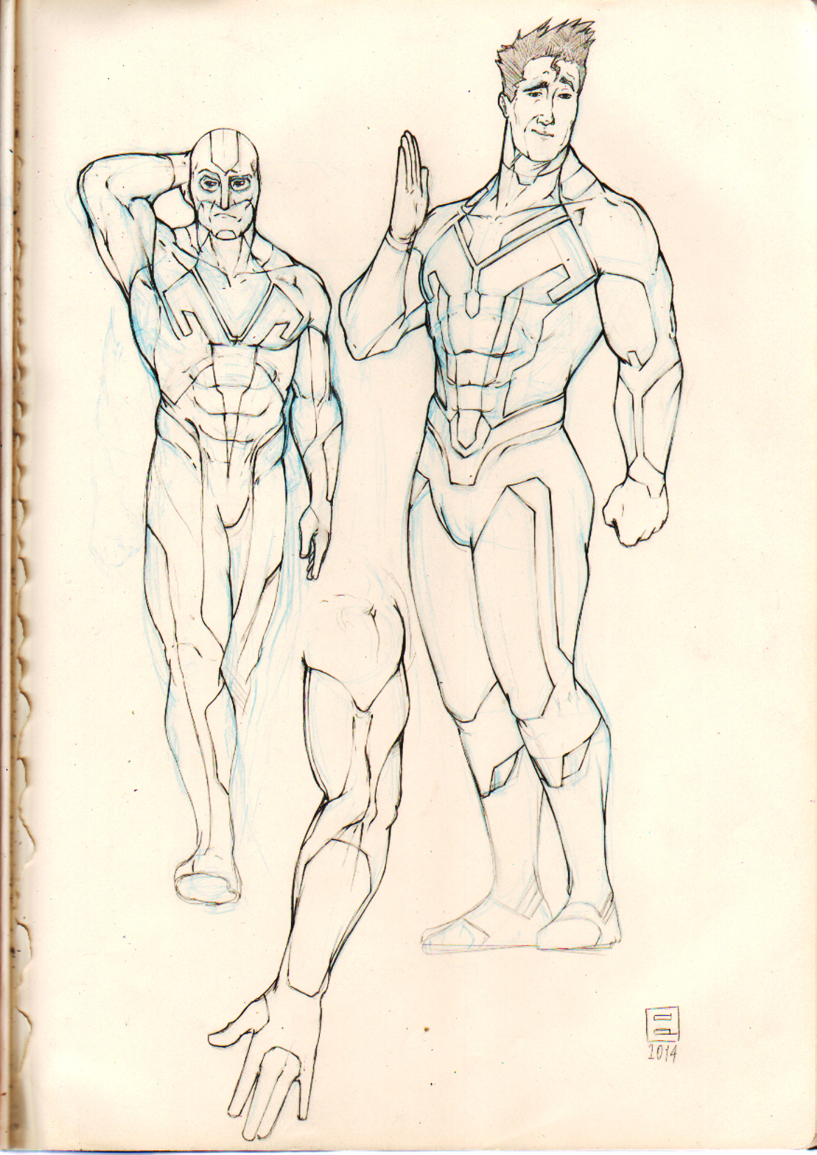 SuperHero concept sketch Character drawings