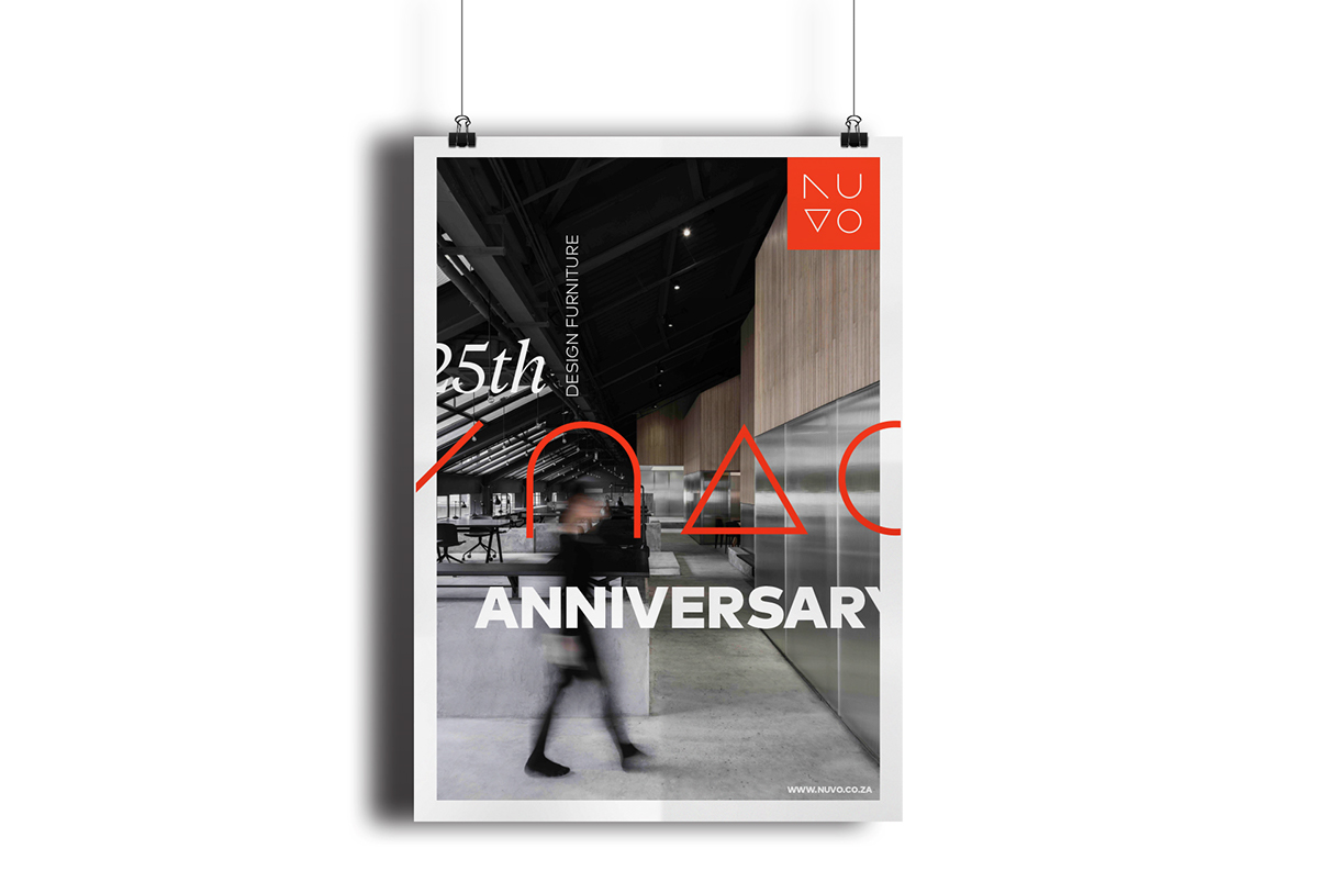 Rebrand redesign furniture anniversary clean simple minimal swiss german White orange CI cd geometric brand
