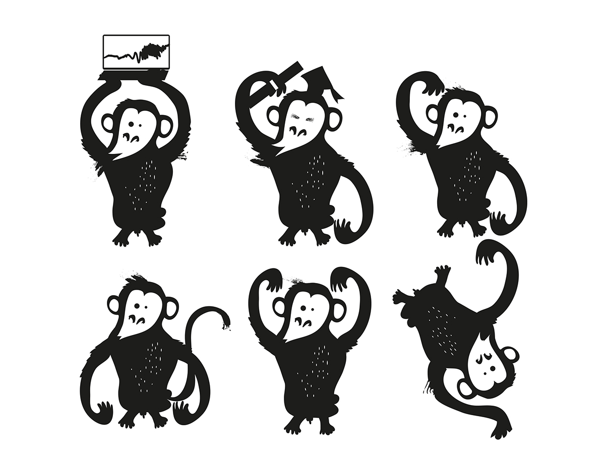 monkey sketch Character draw animal