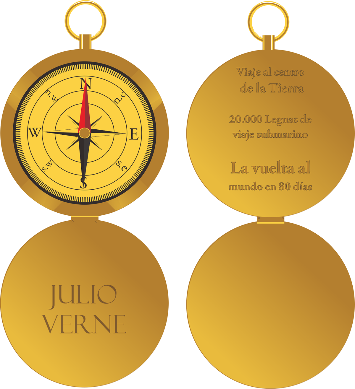 Julio Verne books cover libro tapa EDH señalador diseño gráfico editorial