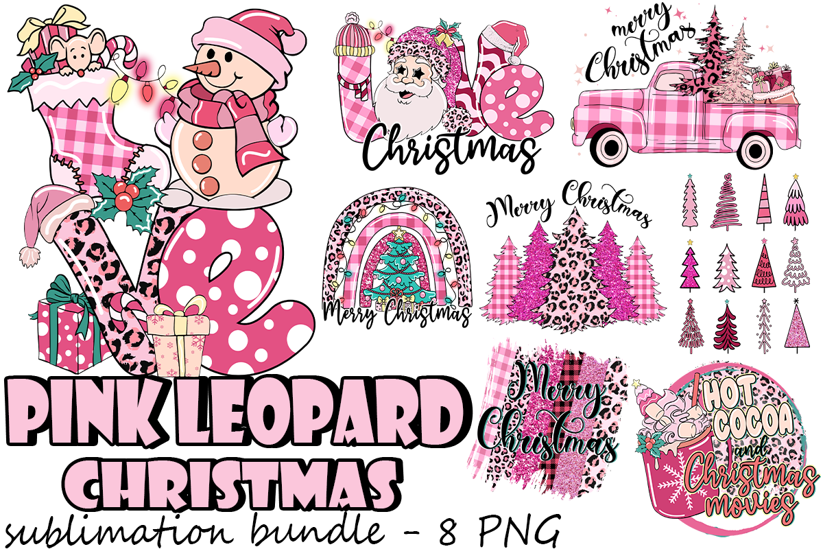 Christmas christmas pink cute kids pink leopard santa snow Snowmen winter