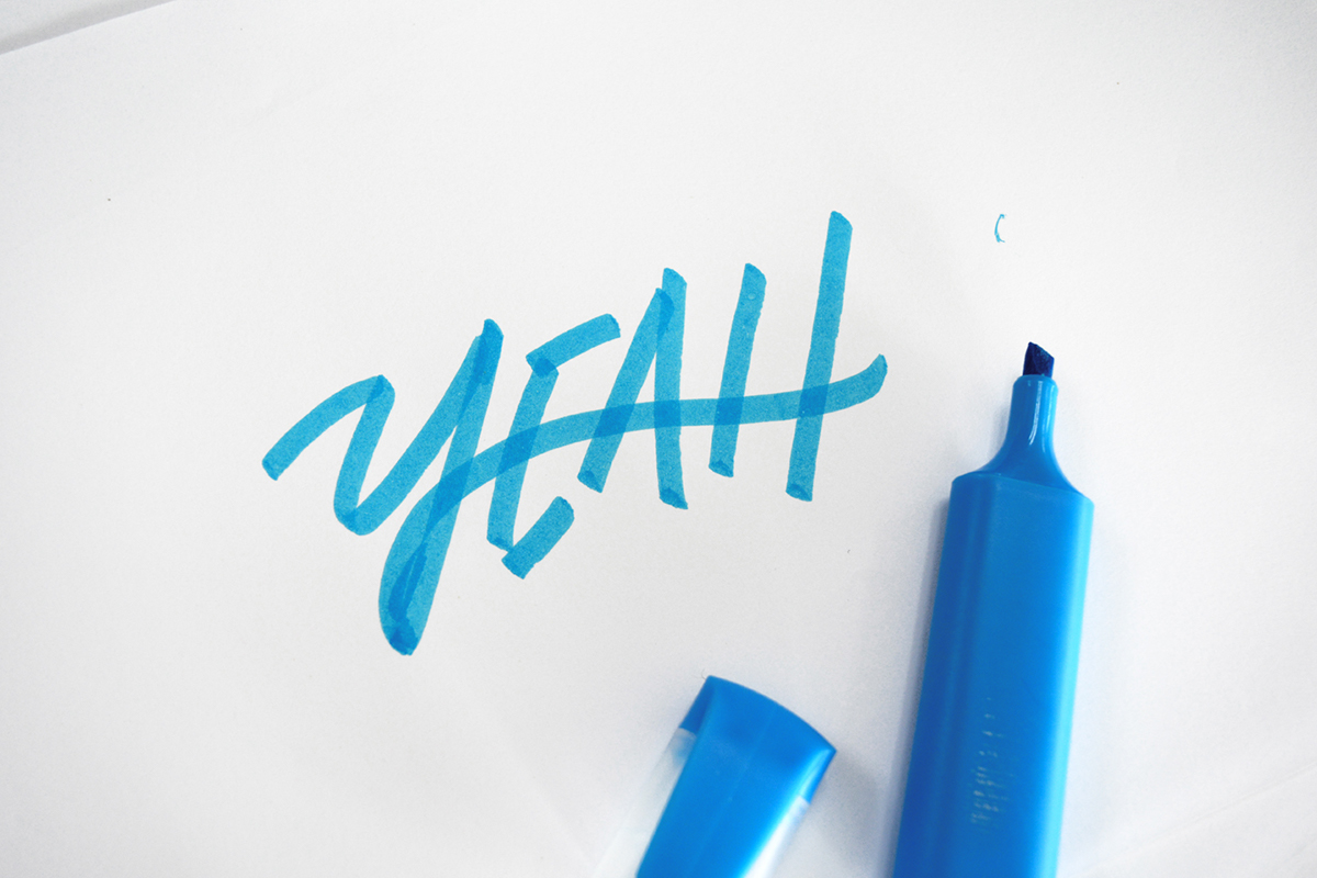 yeah trongchit Handlettering lettering