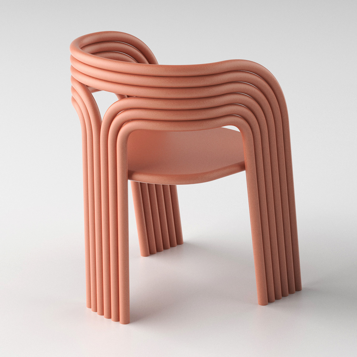 aluminium armchair chair color curve design green Interior metaldesign pink