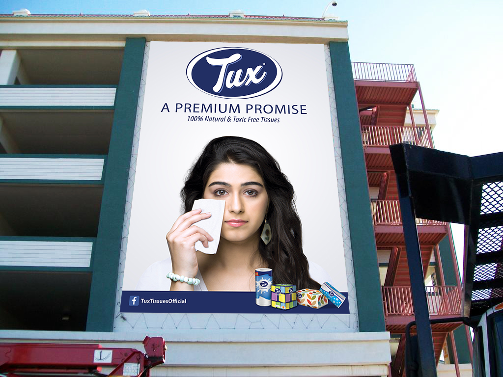 tux tissues ooh advertising  Billboards Ramzan offer Launch Campaign Premium tissues