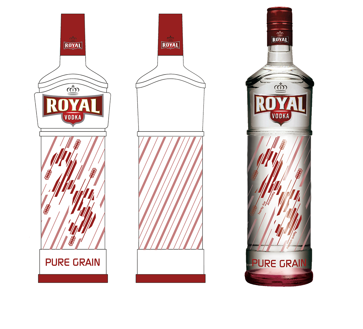 Typographie alcohol Vodka number