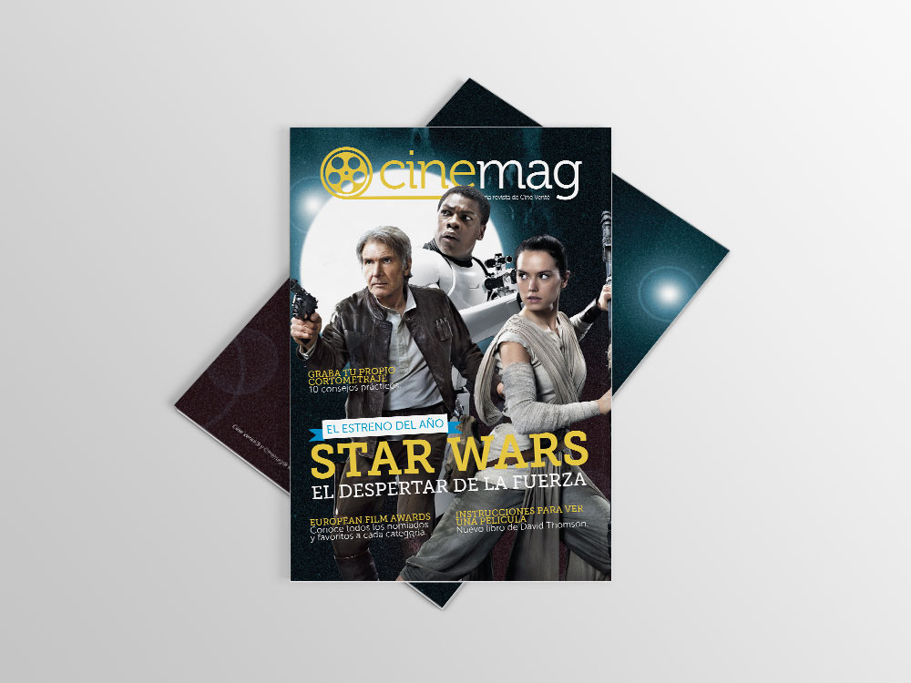 revista Starwars cine magazine a4 Mockup Movies