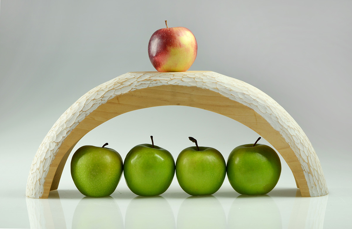 fruit bowl hand carved wood apples risd schoolwork