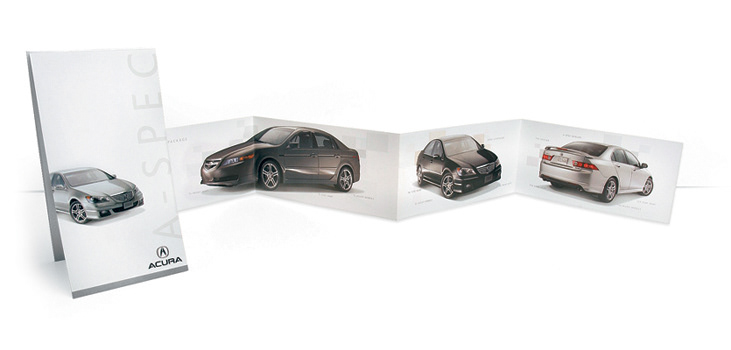 Acura accordion fold Cars brochure accessories