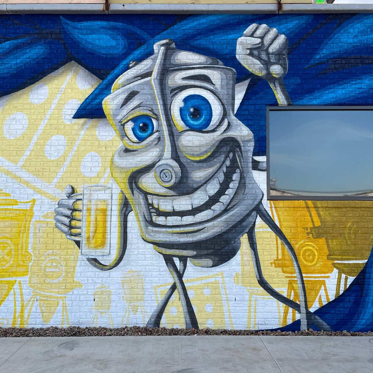 brand identity branding  cartoon Character design  craft beer Graffiti painting   spray paint Street Art  Mural