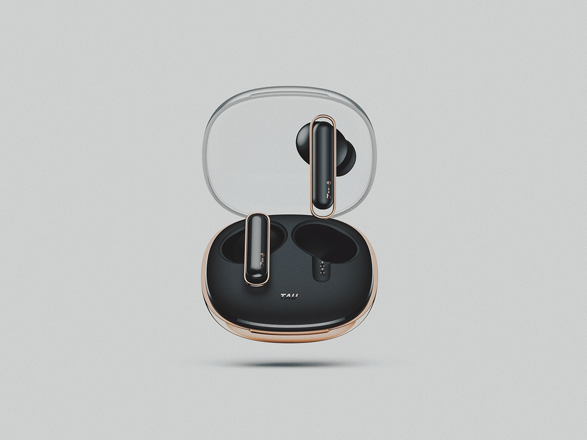 Audio bluetooth concept earphones industrial design  music True Wireless Earbuds TWS
