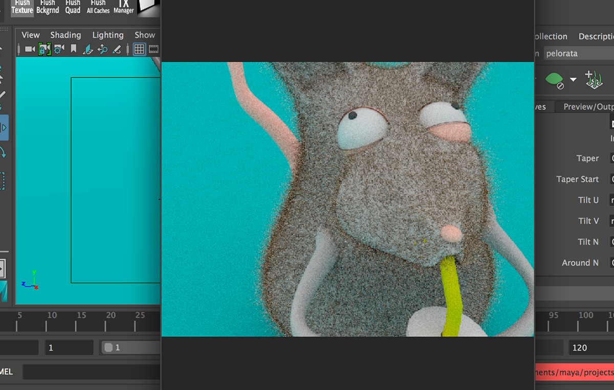 Model Character Maya 3D addict rat smoothie drink Character photoshop