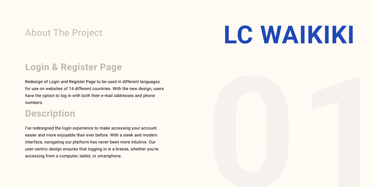 UI/UX Figma lcwaikiki login page Web Design  sign up login screen register page ui design