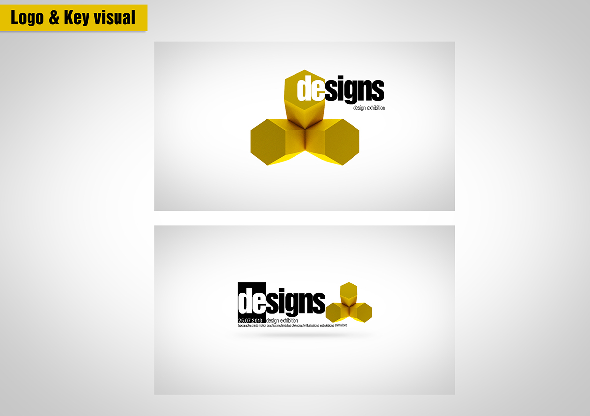 design Exhibition  print Business Cards brochure Website mobile app key visual