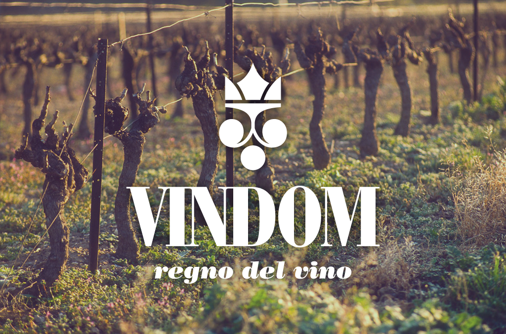 vindom regno vino wine kingdom asti italian cerrapio identity logo minimal grapes textures crown king