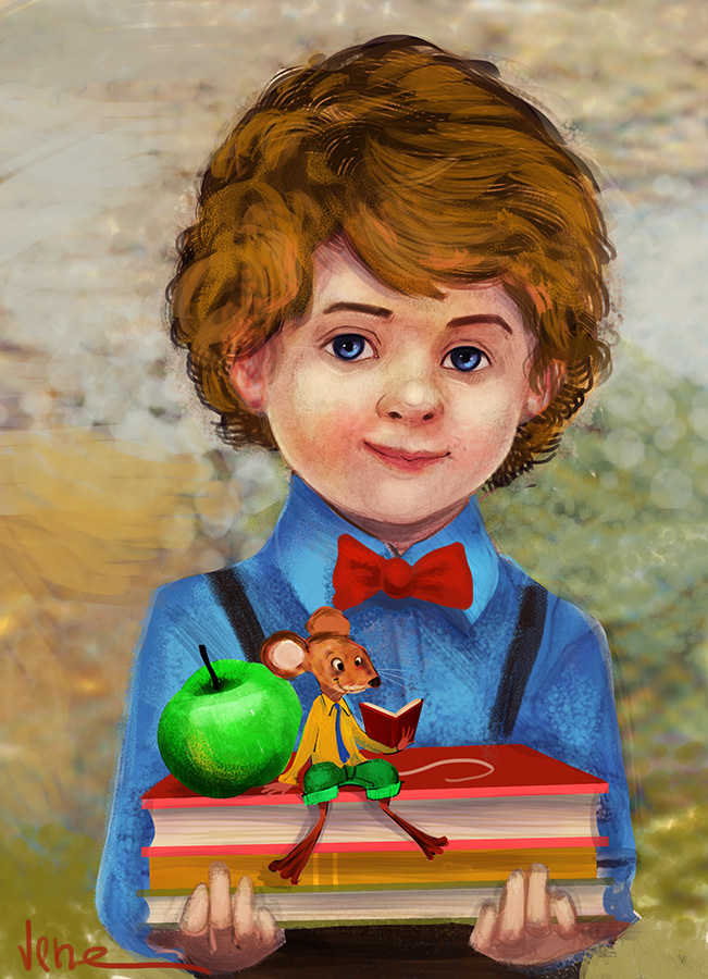 children's book cute fantastic children's boy girl fairy mouse
