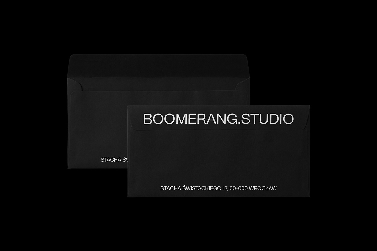 boomerang studio Brand Design Mockup solowinski Świątek logo Minimalism Stationery typography   visual identity