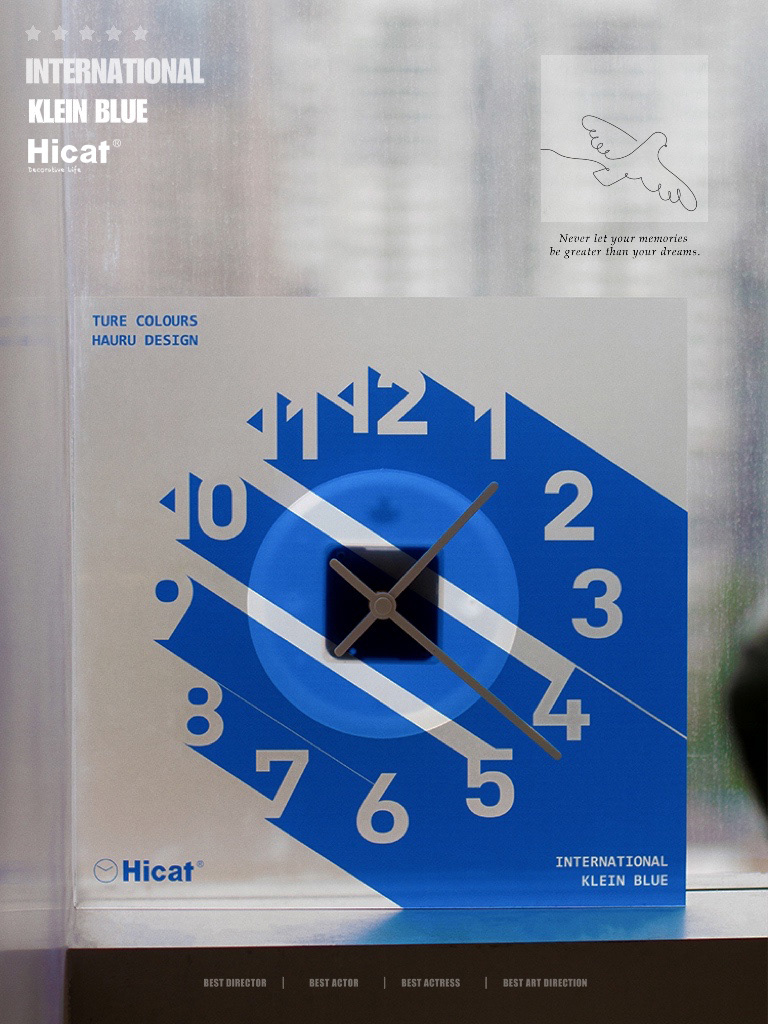 acrylic clock HICAT Klein