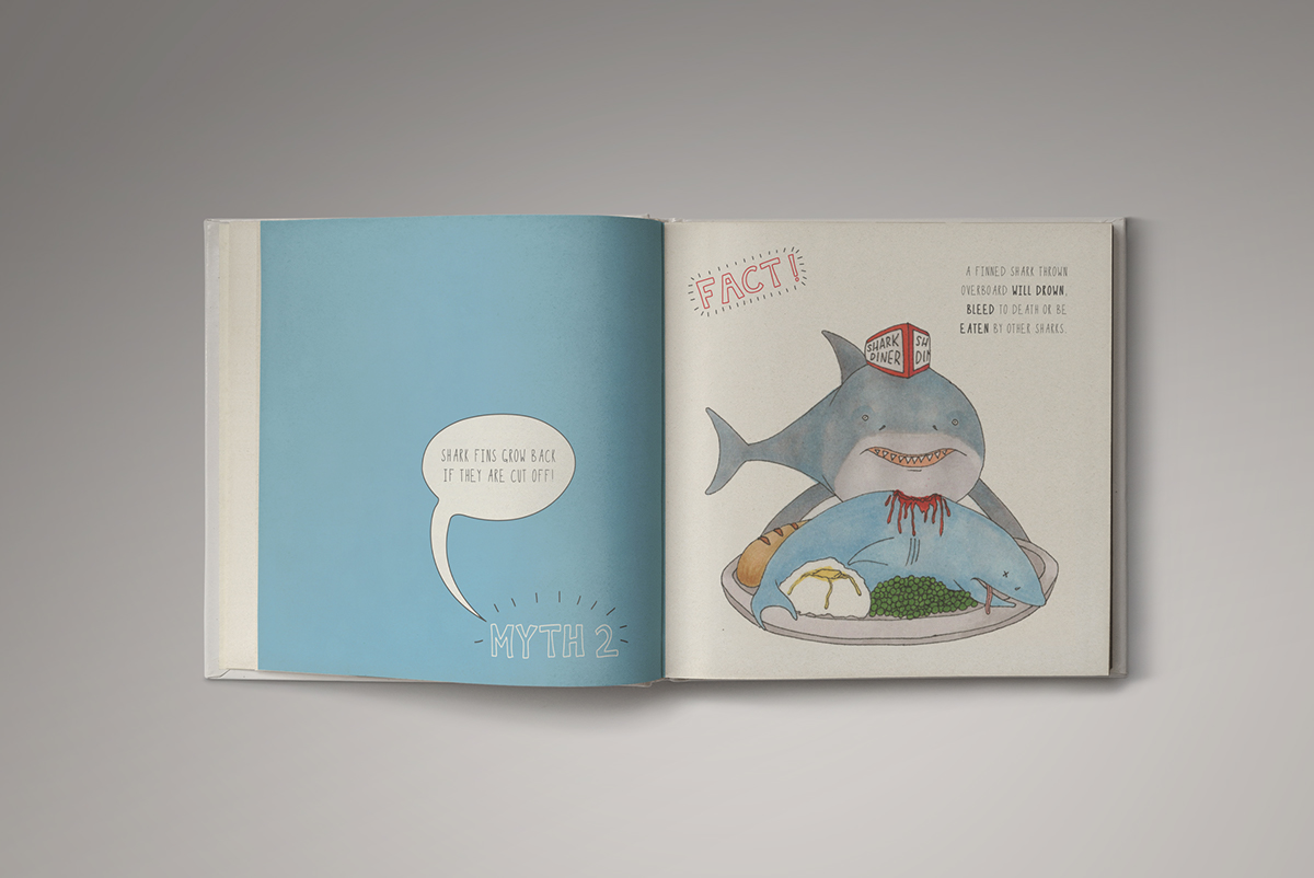 book sharks shark design childrens book funny book design Capstone west chester university Student work Collaboration thesis lol myths