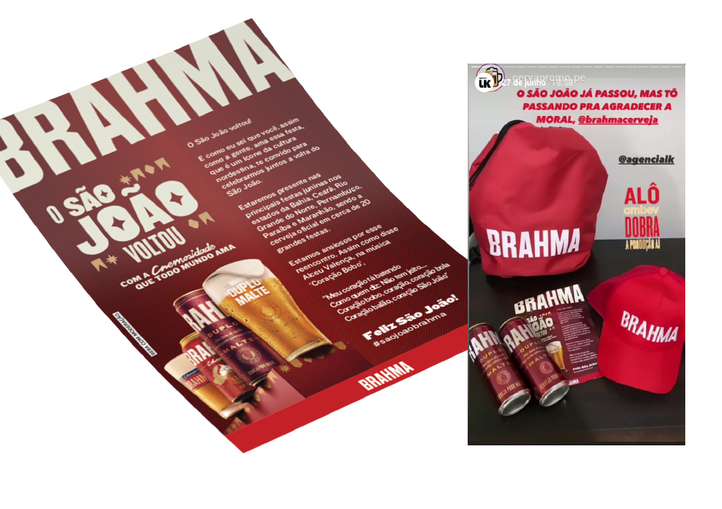 brahma marketing   nordeste press kit publicidade Relações Públicas São João
