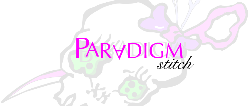 Paradigm Stitch Charles Bernat Logo Design branding  skull Embroidery