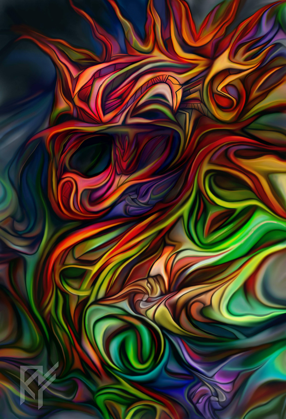 abstract Digital Art  digital painting mythology sacral quetzalcoatl dragon astaroth art serpent