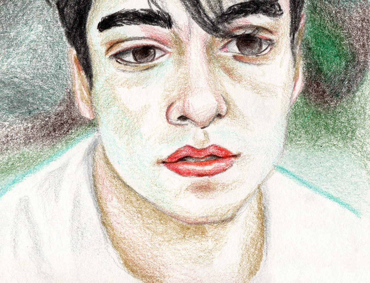 adolescencia AUTORRETRATO colour pencils friendship lapices memoria Memory portrait retrato self portrait