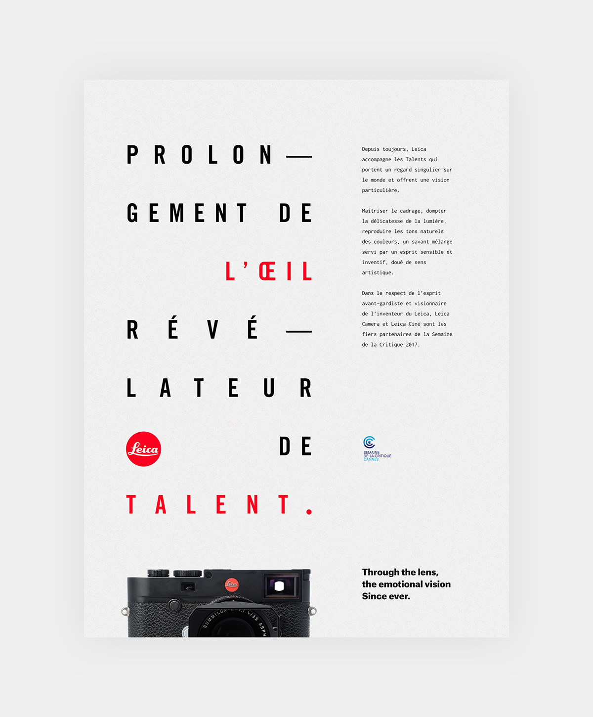 Leica print editorial typography   Layout poster design premium