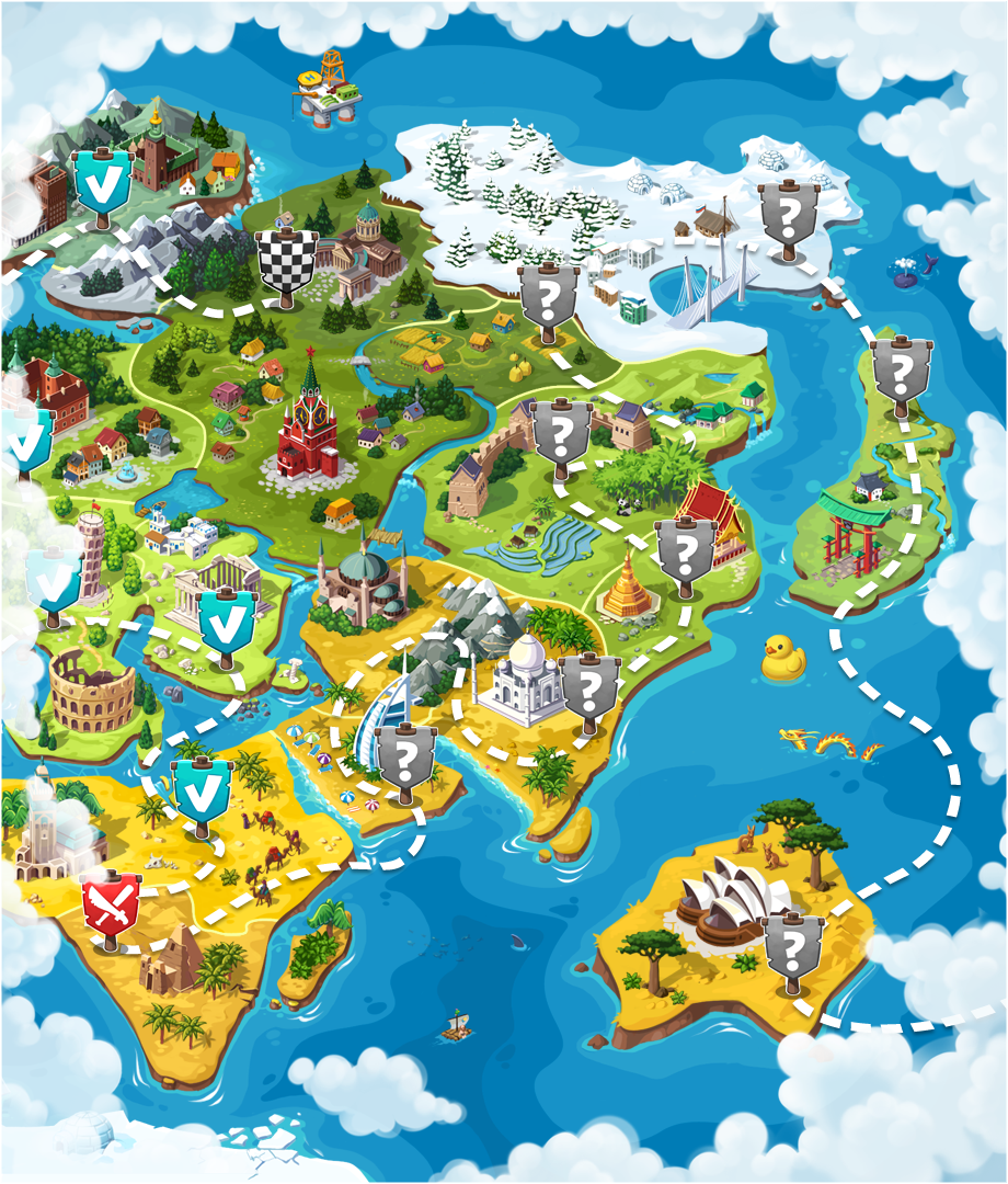 world map tour game