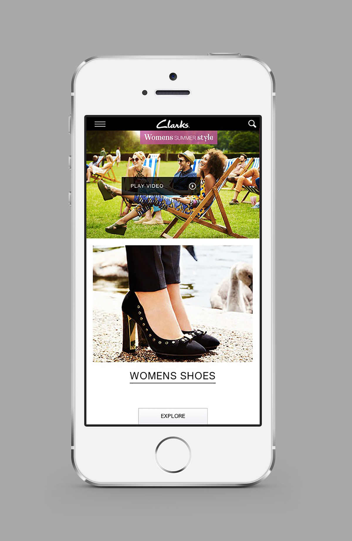 clarks shoes Clarks Responsive shoes lifestyle front end development back