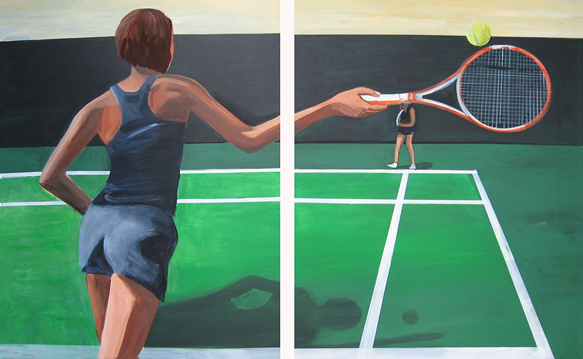 tennis  diptych  Relationship  shadow