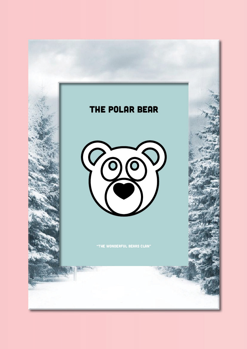 design icons illustrationbears Panda  brown bear Polar Bear twins bear
