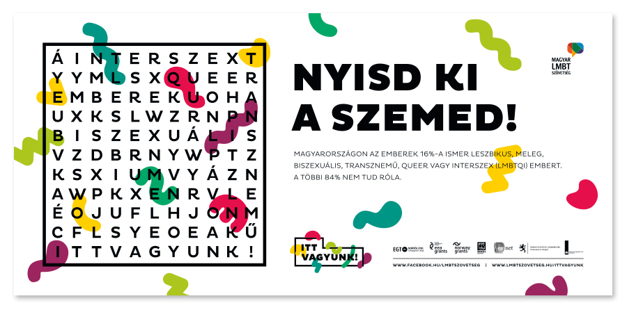 campaign placard poster Visibility LGBTQI LGBT people budapest Human rights hungary design