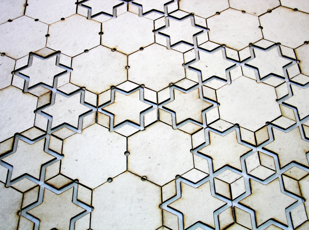 felt lighting interior space craft geometry grid Tessellation
