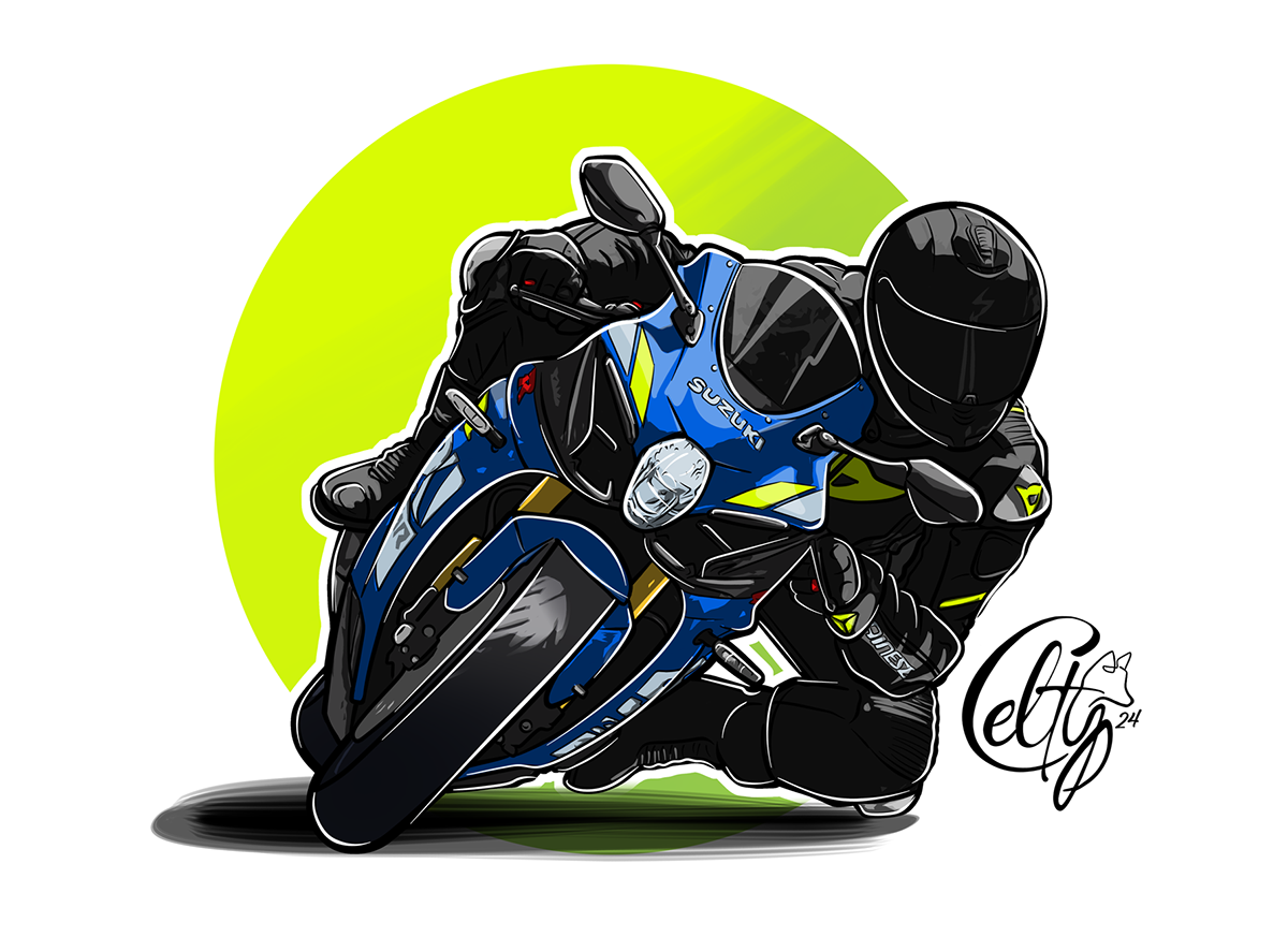 dragon motorcycle Suzuki GSX gsxr cartoon ILLUSTRATION  cracow sport