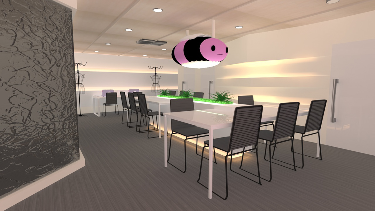 3ds max Interior interior design  kittieyiyi Office Office Design Render vray