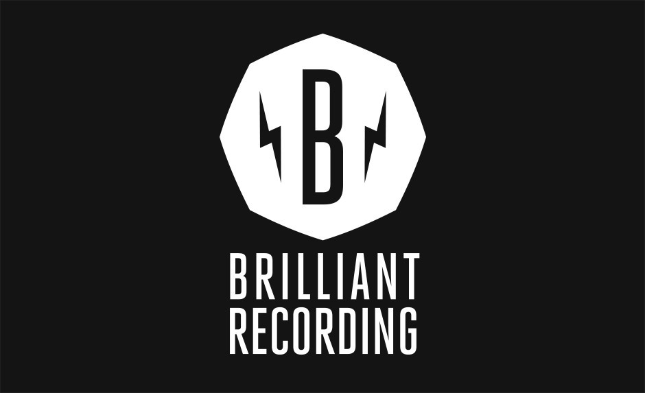 brilliant lightning Audio recording engineer logo Stationery Business Cards lps vinyl Records albums