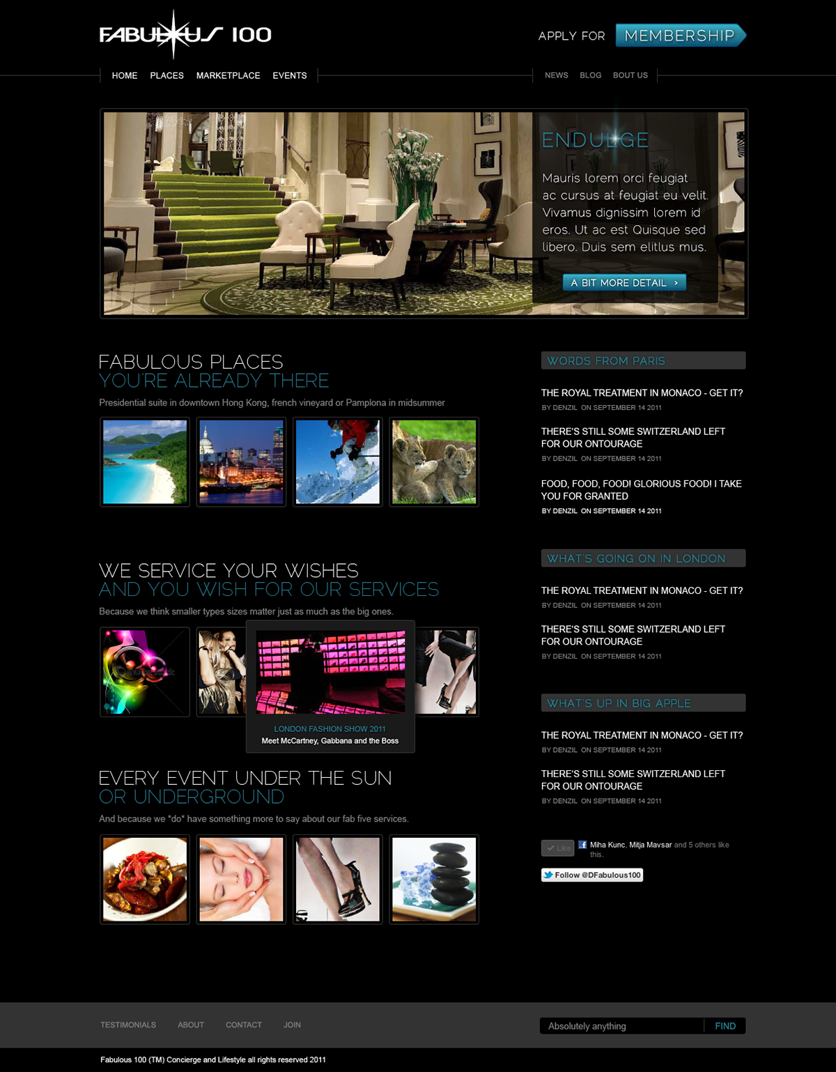 Fabulous100 D·Labs Website redesign glamour