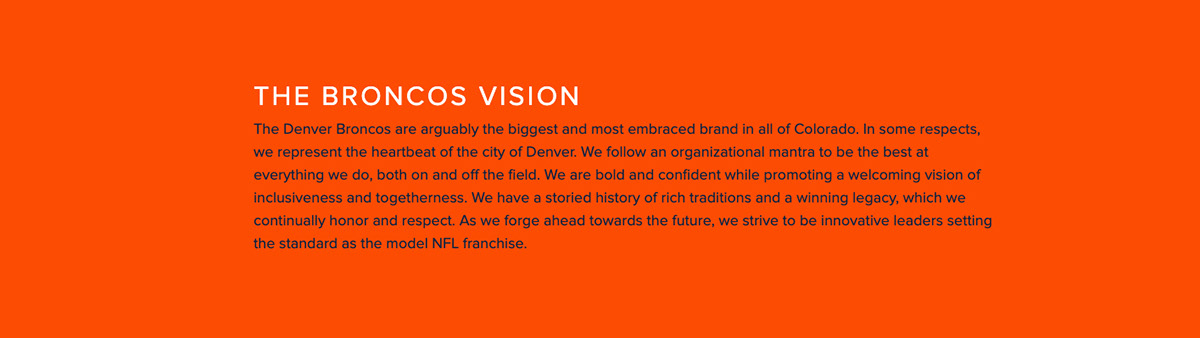 brand brand guide denver Denver Broncos football nfl site UI Web